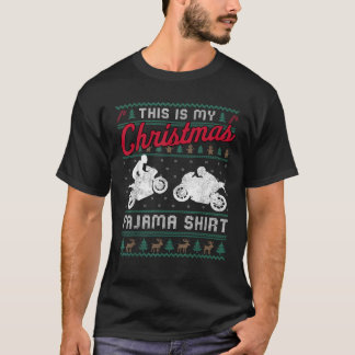 これが私のクリスマスパジャマ スポーツバイク ださいセーター Tシャツ
