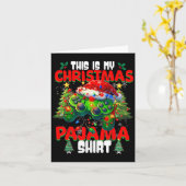 これが私のクリスマスパジャマ ビデオゲーム ゲーマー男子 カード (黄色い花)