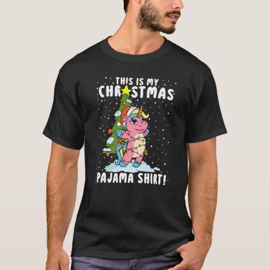 これが私のクリスマスパジャマ   ユニコーンガールズのXmas Tシャツ (正面)