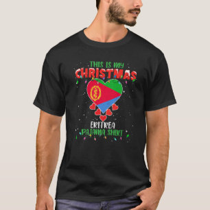 これが私のクリスマスライトラブエリトリア国旗パハ Tシャツ