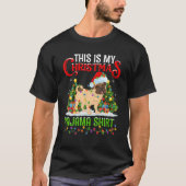 これが私のクリスマス・パジャマ英語マスティフ・キリスト Tシャツ (正面)
