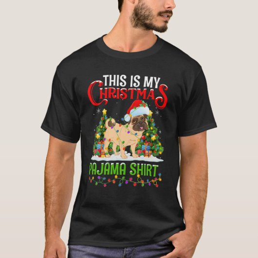 これが私のクリスマス・パジャマ英語マスティフ・キリスト Tシャツ (正面)