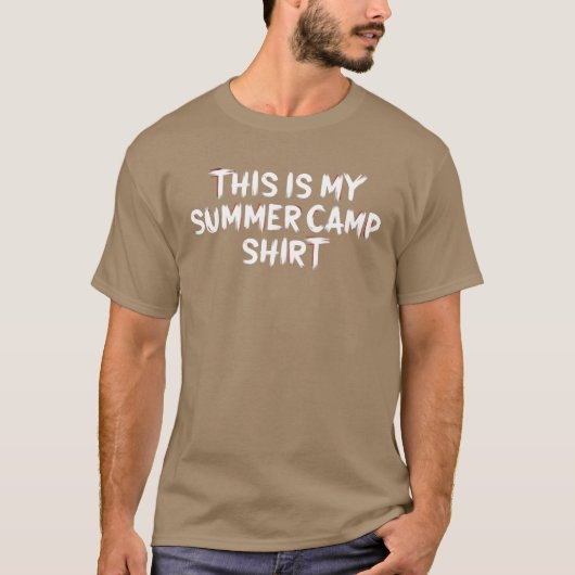これが私のサマーキャンプです キャンプにぴったり Tシャツ (正面)