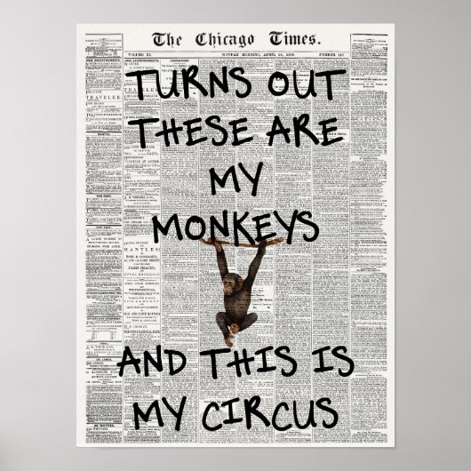 これが私のサルの新聞おもしろいだ ポスター (正面)