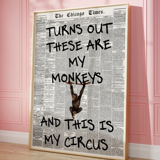 これが私のサルの新聞おもしろいだ ポスター