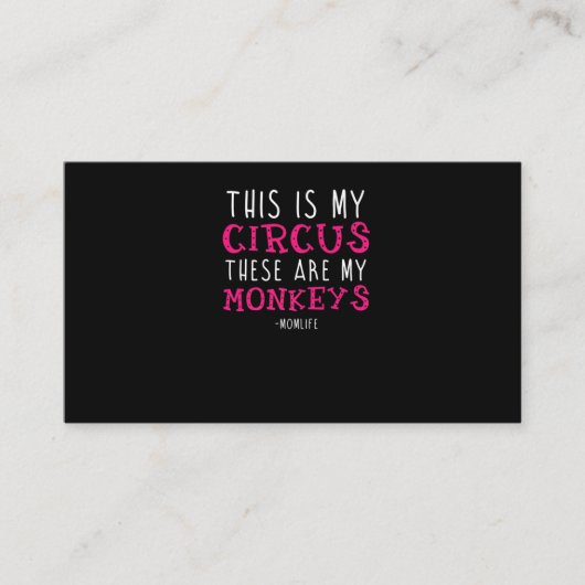 『これが私のサーカス、これが私の猿だ』 名刺 (正面)