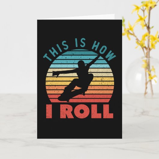 これが私のスタイル 面白いスケートボード カード (黄色い花)