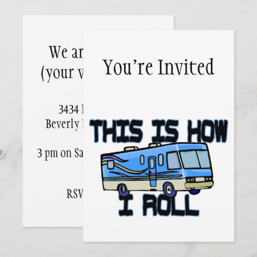 これが私のスタイル RV 招待状 (正面/裏面)