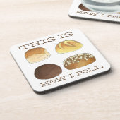 これが私のディナー転がパン転がグルメ コースター (左側)