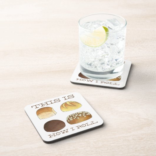 これが私のディナー転がパン転がグルメ コースター (右側)