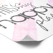 これが私のハッピープレイスのポスターピンクストライプ引用文 ポスター (角)