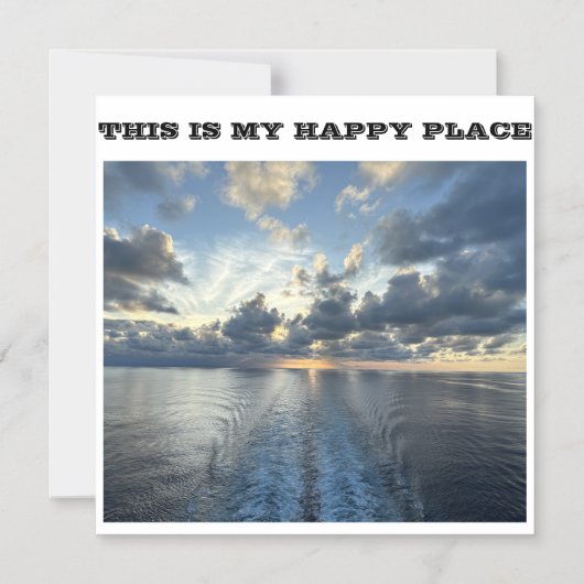 これが私のハッピープレイスクルーズ船のドアマグネット マグネット招待状 (正面)