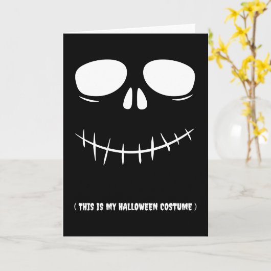 これが私のハロウィンの衣装、おかしなハロウィンの子どもたち カード (黄色い花)