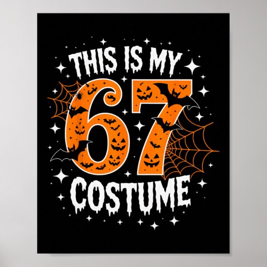 これが私のハロウィン67コスチュームナンバー6 7のミーム ポスター (正面)
