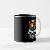 これが私のハワイアンシャツルアウ（ハワイ式宴会）アロハハワイビーチ ツートーンマグカップ (正面右)