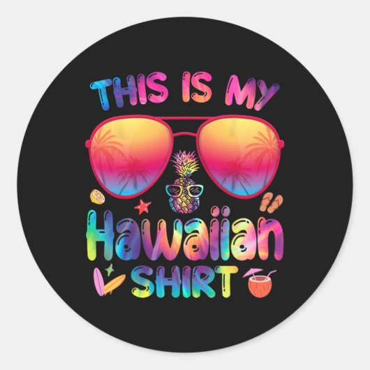 これが私のハワイアンシャツルアウ（ハワイ式宴会）アロハハワイビーチ ラウンドシール (正面)