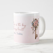 これが私のハートピンクへの鍵である ジャンボコーヒーマグカップ (正面右)