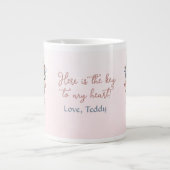 これが私のハートピンクへの鍵である ジャンボコーヒーマグカップ (正面)