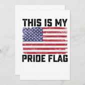 これが私のプライド国旗USA 招待状 (正面/裏面)