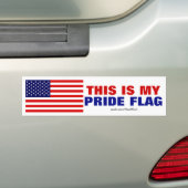 これが私のプライド旗 バンパーステッカー (車上)