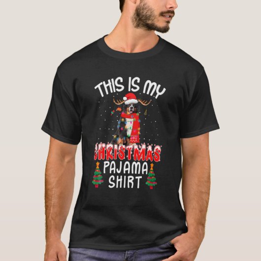 これが私のベルンズマウンテンドッグクリスマスパジャマです Tシャツ (正面)