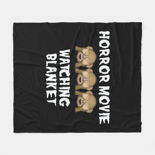 これが私のホラー映画観戦用毛布です フリースブランケット (正面(横))