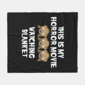 これが私のホラー映画観戦用毛布です フリースブランケット (正面(横))