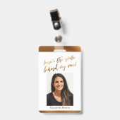 これが私のマスクのスマイルの裏にあるフェイク金ゴールド バッジ (Front with Clip)