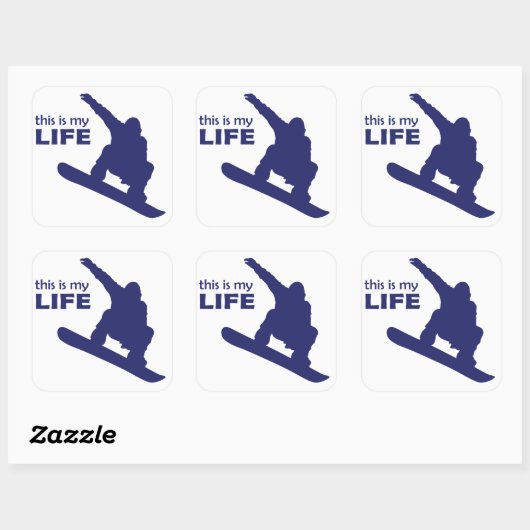 これが私の人生(スノーボード) スクエアシール (シート)