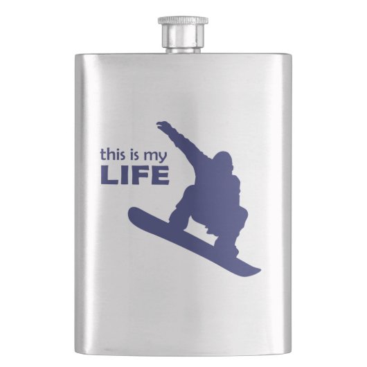 これが私の人生（スノーボード） フラスク (正面)