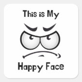 これが私の幸せな顔スティーカー スクエアシール (正面)