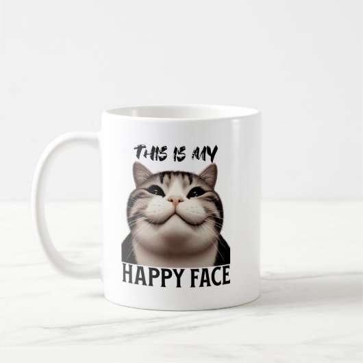 これが私の幸せな顔 コーヒーマグカップ (左)