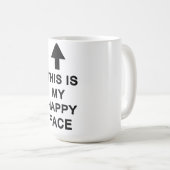 これが私の幸せな顔 コーヒーマグカップ (正面右)