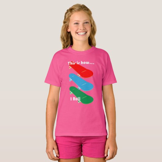 これが私の役割 デザイン - 女の子の基本的なTシャツ Tシャツ (正面フル)