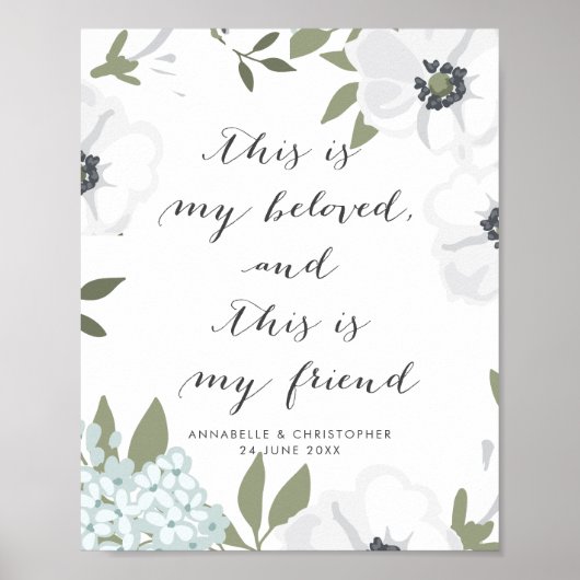 これが私の愛する聖なる書物、 経典アネモネ結婚のサイン ポスター (正面)