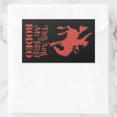 これが私の最初のロデオのカウボーイおもしろいの馬を殺す 長方形シール (バッグ)