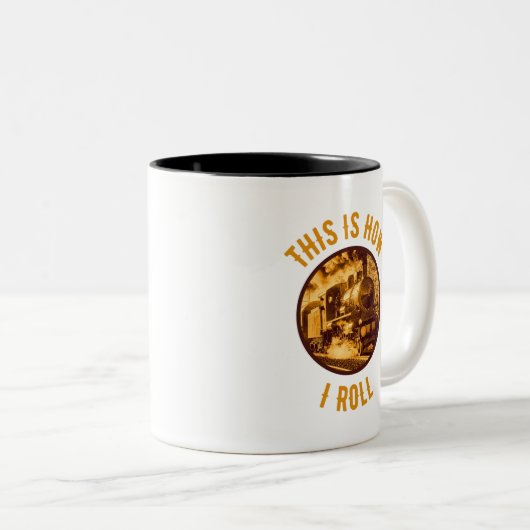 これが私の歴史転が的な列車の愛好家たち ツートーンマグカップ (正面右)