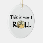 これが私の漫画転がシナモンパンの転がこのおもしろい方法だ セラミックオーナメント (右)