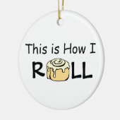 これが私の漫画転がシナモンパンの転がこのおもしろい方法だ セラミックオーナメント (左)