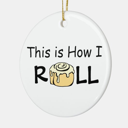 これが私の漫画転がシナモンパンの転がこのおもしろい方法だ セラミックオーナメント (左)