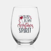 これが私の聖降誕祭の精神だ ステムなしワイングラス (正面)