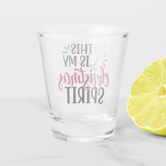 これが私の聖降誕祭の精神だ |飲おもしろいみユーモア ショットグラス (裏面)