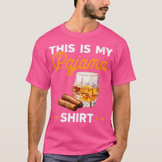 これが私の葉巻とバーボンです Tシャツ (正面)