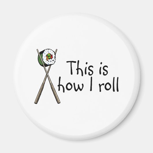 これが私の転がすしだ マグネット (正面)