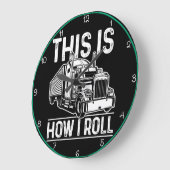 これが私の転がやり方だ ラージ壁時計 (傾斜)