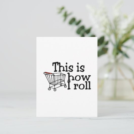 これが私の転がショッピングカート ポストカード (スタンド正面)