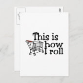 これが私の転がショッピングカート ポストカード (正面/裏面)