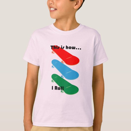 これが私の転がデザインの方法である – キッズの基本Tシャツ Tシャツ (正面)