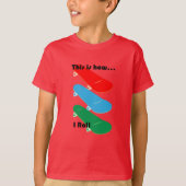 これが私の転がデザインの方法である – キッズの基本Tシャツ Tシャツ (正面)
