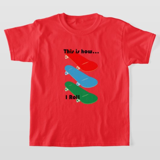 これが私の転がデザインの方法である – キッズの基本Tシャツ Tシャツ (レイダウン)